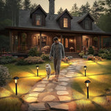 12 Pack Solar Pathway Lights Outdoor, Solar Lights Outdoor Waterproof Auto On/Off,Solar Garden Lights Solar | Lumora