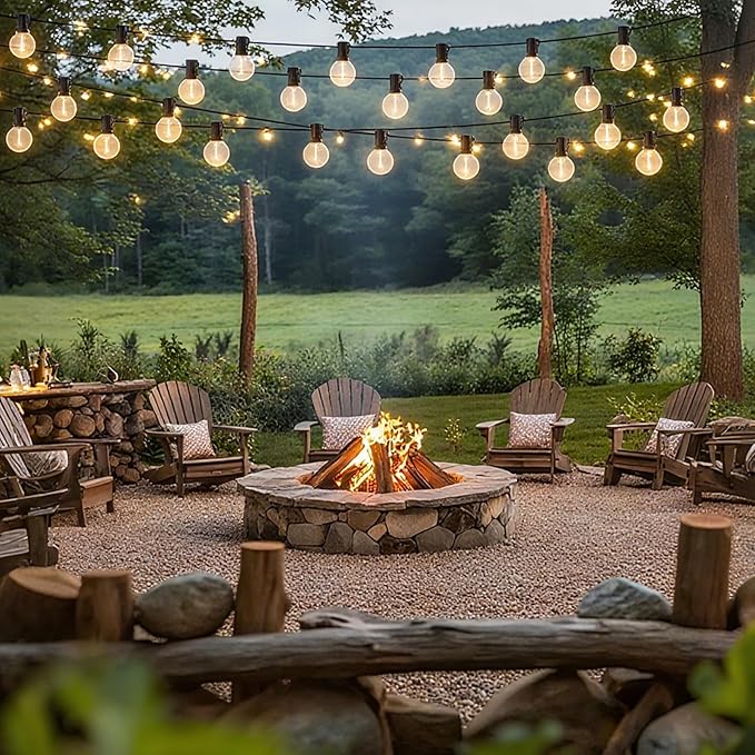100FT Outdoor LED String Lights with 50+2 Shatterproof G40 Vintage Bulbs,Shatterproof &Waterproof Patio Lights for | Lumora