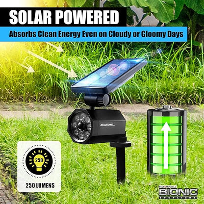 Bell+Howell Bionic Spotlight Original LED Solar Outdoor Lights with Motion Sensor Super Bright Outdoor Solar Lights Waterproof Landscape Lighting for Yard, Garden Outdoor Lighting As Seen On TV