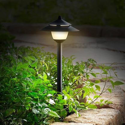John Timberland Pollack 15" High Modern Outdoor Landscape Path Lights Porch House Exterior Outside Set of 2 LED Bulb Weatherproof Black Metal Glass Shade Front Door Patio Garage Home Deck