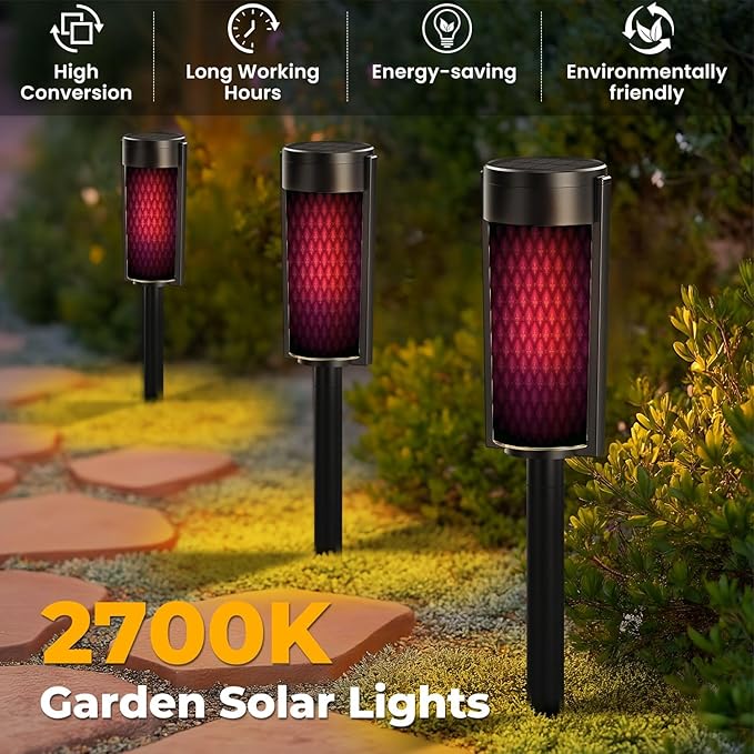 4 Pack Solar Pathway Lights Outdoor Waterproof Bright Purple Mardi Gras Fleur de lis Symbol Quilted Solar Garden Lights LED Landscape Lighting for Yard Walkway Lawn Garden Decor
