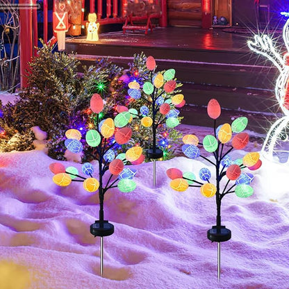 Solar Outdoor Egg Lights – 2-Pack LED Stake Pathway | Waterproof Garden Patio Yard Decor | Lighted Cracked Egg Solar Lamp | Festive Ambient Landscape Lighting for Lawn Walkway