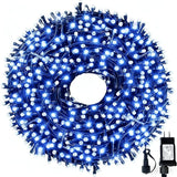 105FT 300 LEDs Blue White Christmas Lights Outdoor Indoor, Waterproof Christmas Tree Lights, 8 Lighting Modes with | Lumora