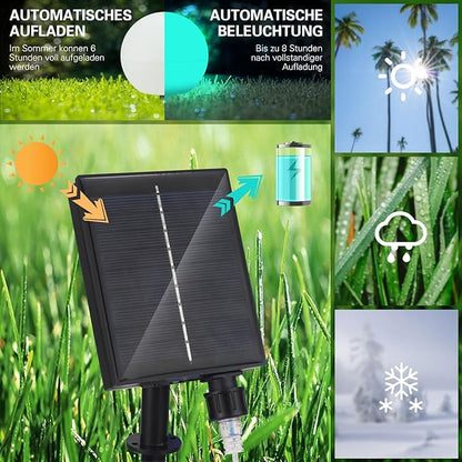 Solar Lights Outdoor Waterproof 5 Pack Globe Light for Outside Decorations Color Changing Solar Garden Lights for Yard Patio Pathway Party Christmas Tree Decor