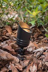 VOLT 12V Brass Fat Boy LED Outdoor Spotlight 6-Pack Kit (Black) with 150W Low Voltage Transformer for Landscape | Lumora