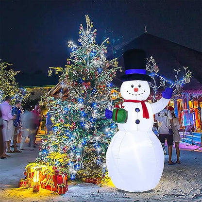 JMEXSUSS 500 LED Blue and White Christmas Lights, 8 Modes 163ft String Lights Plug in with Remote Control, Clear Wire Christmas String Lights Outdoor Waterproof for Outside Tree Yard Wedding