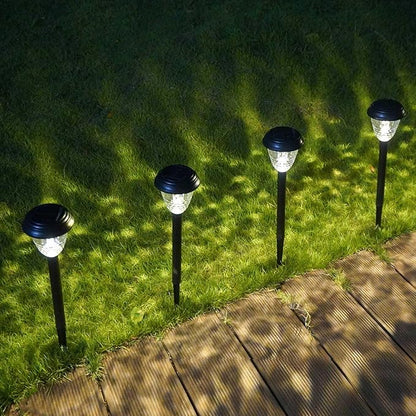 Solar-Powered Auto-Sensor Garden Stake Lights IP44 Waterproof All-Weather Frost&Heat Resistant Warm White LED 8-12H Runtime Easy Stake Install TwistOnOff ABS Durable Path/Gdn/Patio