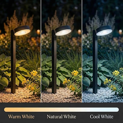 Sparkblaze 2 Pack Solar Pathway Lights Outdoor, LED Solar Path Lights with Warm White/Neutral White/Cold White, Solar Landscape Lighting for Yard, Garden, Lawn & Walkway.