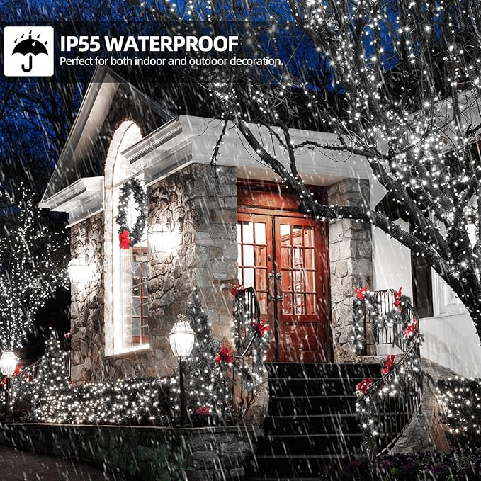 1000 LED 328ft 8 Modes with Timer Christmas String Lights IP55 Outdoor Waterproof UL Certificated Indoor Fairy | Lumora