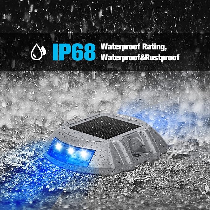 VOLISUN Solar Deck/Dock Lights, 20-Pack Led IP68 Waterproof Outdoor Warning Step Lights for Driveway Sidewalk | Lumora