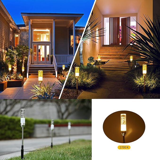 3 Pack Extension Path Lamps Landscape Path Lights, Connect 24 Lamps on One Adapter, IP65 Waterproof LED Path Lights | Lumora