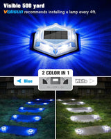 VOLISUN Solar Driveway Lights Dock Outdoor Waterproof Marker Lights,16 Pack Solar Deck Lights 2 Colors in 1 Led | Lumora