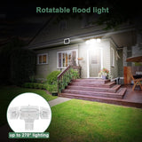GLORIOUS-LITE Solar Security Lights 2400mAh LED Motion Sensor Light Outdoor, Rechargable 1600lm Solar Flood Light | Lumora