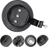 Yescom Outdoor Solar Gutter Light 3 LED Deck Fence Lights Waterproof with Bracket Wall Garden Stair Step Yard Black | Lumora