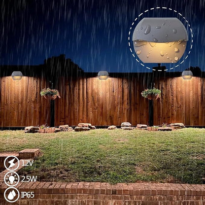 Arrownine Cast Aluminum 2.5W Deck LED Lights Low Voltage Landscape Lighting 12V Outdoor Step Lights,Post Stairs Fence Lighting Soft Warm White Water Resistant IP65,Bronze Finish 3-Pack
