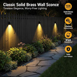 Gardenreet Low Voltage Outdoor Deck Lights - 12V Solid Brass LED Wall Light, Landscape Waterproof Hardwired | Lumora