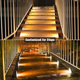 VOLISUN Solar Step Lights Outdoor Waterproof, LED Outdoor Stair Lights, Solar Step Light for Outside, Deck Light | Lumora