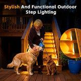 Solar Stair Lights Outdoor, Waterproof IP65 Solar Outdoor Lighting, 1200mAh,19 LED,Outdoor Step Lights,for Garden | Lumora