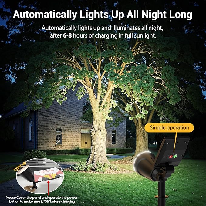 Solar Spot Lights Outdoor Cool White, 1000LM Big Adjustable Solar Lights Outdoor Waterproof, 2-in-1 Bright Solar | Lumora