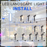 E ENERGETIC LIGHTING LED Landscape Lights with Connectors, 12V Low Voltage, Warm White 3000k, 4W, 175LM, Outdoor | Lumora