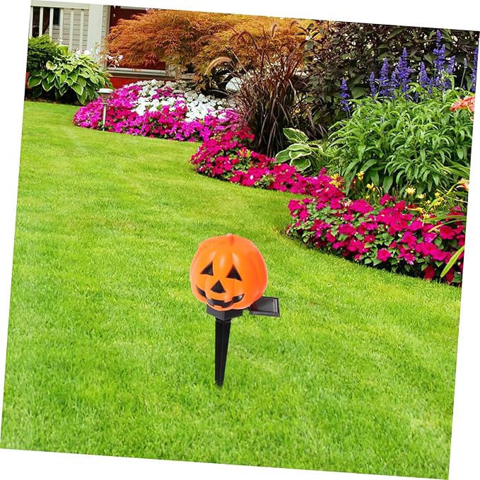 6pcs Led Ground Luminous Lamp Stakes Garden Solar Pathway Lights Outdoor Light Plastic Stake Spike Garden Edging Decorative