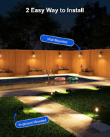2 Pack Solar Spotlights Outdoor Waterproof for Christmas Hanging, Tree, Wreaths, Snowman, Elk, Adjustable Panel | Lumora