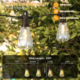 LED Outdoor String Lights, 25FT Outside Waterproof Patio Lights with 12+1 Shatterproof ST38 Edison Bulbs, 2700K | Lumora