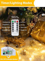 8 Pack Christmas Fairy Lights Battery Operated with Remote, Each 20FT 60LED Waterproof Twinkle Lights with Timer | Lumora
