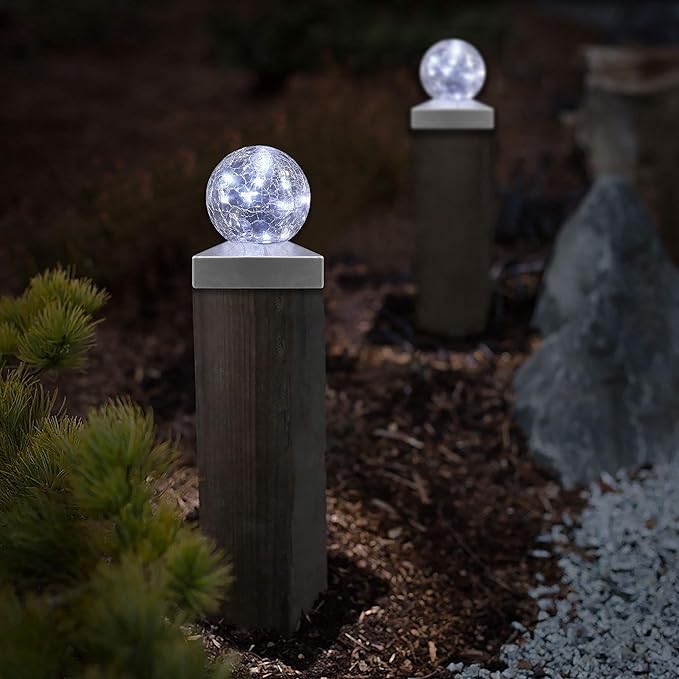 SUNNYPARK Solar Post Lights - Outdoor Post Cap Light for Fence Deck or Patio Garden Decoration- Solar Powered | Lumora