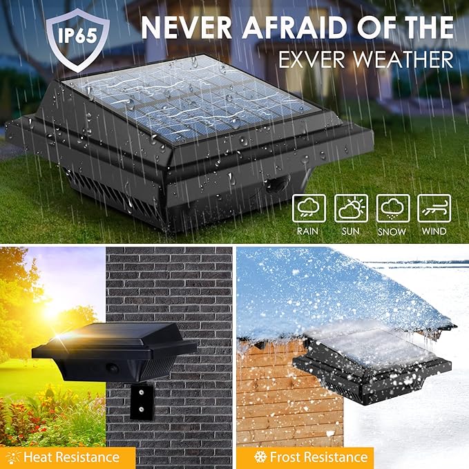 UniqueFire 40LED Outdoor Solar Lights Solar-Powered LED Garden Wall Lamp Plastic Solar Light Waterproof for | Lumora