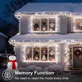 QITONG Solar Christmas Lights Outdoor Waterproof, 2 Pack Each 66ft 200 LED Christmas String Lights, 8 Modes Green | Lumora
