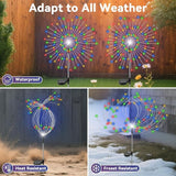 Garden Outdoor Lights, 4 Pack 120 LED Solar Garden Lights Fairy Lights Outdoor Waterproof Decorative Solar Firework | Lumora