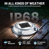 Solar Driveway Lights, 2 Pack Heavy Duty Driveway Lights Solar Powered 2 Color Mode (Cool/Warm White) IP68 | Lumora