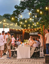 100FT(4x25FT) Outdoor String Lights, Patio Lights with 40+4 LED Dimmable Waterproof Linkable ST38 Edison Bulbs for | Lumora