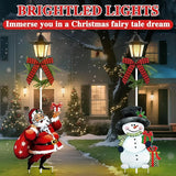 Tuanse 2 Pack Solar Christmas Outdoor Decoration 52 Inch Solar Xmas Snowman & Santa Pathway Lights Metal Garden | Lumora