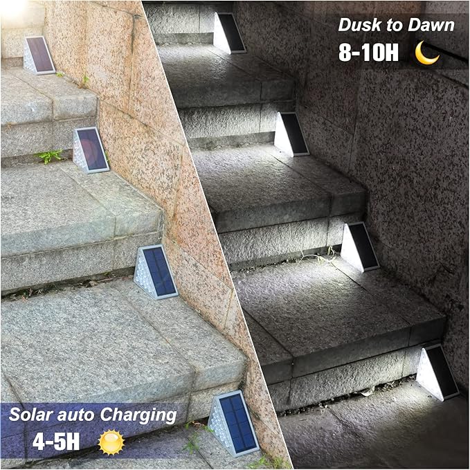 VOLISUN Solar Stair Lights 24 Pack, Solar Step Lights Waterproof IP67, Outdoor Step Light with 13 LEDs, Outdoor | Lumora