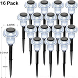 16 Pack Solar Lights Outdoor Waterproof Pathway Lights Solar Powered LED Mushroom Garden Lighting Stake for Outside | Lumora