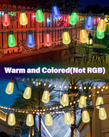 Avatar Controls 98FT Outdoor String Lights with Remote - Multicolor & Warm White, 8 Light Modes Timer Waterproof | Lumora