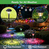 8Pack Solar Pathway Lights Outdoor Waterproof, Multicolor & Warm White Changing LED Solar Lights Christmas | Lumora