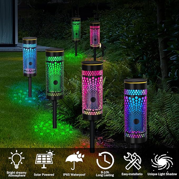 1 Pack Solar Butterfly Stake Lights& 4 Pack Solar Pathway Lights, Gardening Gifts for Women, Solar Garden Decor for | Lumora
