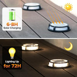LUTEC 4 Pack Solar Driveway Lights, 12 LEDs IP67 Waterproof Outdoor Solar Dock Driveway Marker Lights for Step | Lumora