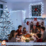 JMEXSUSS 66ft 200 LED White Christmas Lights Indoor Outdoor, Connectable String Twinkle Lights Outdoor Clear Wire | Lumora