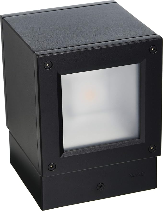 WAC Lighting WS-W2505-BK Rubix LED Outdoor Wall Light Fixture, Double Light, 3000K, Black