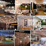 48FT Outdoor String Lights LED Heavy-Duty Waterproof Patio Lights with 16 Shatterproof Plastic 2200K Warm White | Lumora