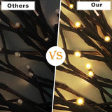 FUCHSUN 3 Pack Solar Outdoor Garden Branch Lights, 2.2 FT 180 LED Lighted Twig Stakes Pathway Branches Light | Lumora