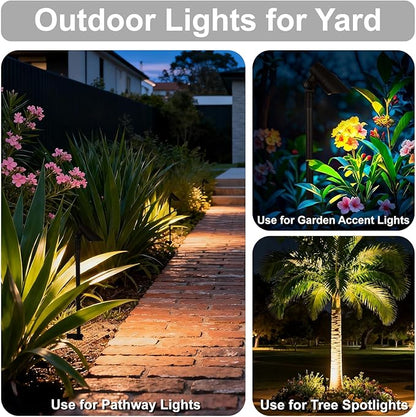 Mini LED Landscape Spotlights, 16'' Tall Pole, 5CCT 5W 12 Volt Wired Low Voltage Bronze Landscape Small Spotlights for Outdoor Tree Flag House Pathway Driveway, 60° Beam Angle, 1PK