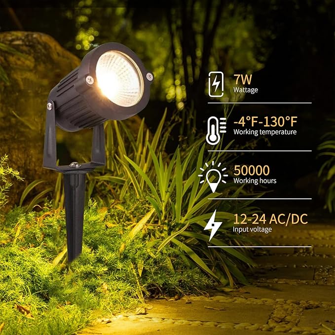 Low Voltage Landscape Lights Outdoor: 7W 700LM LED Landscape Lighting with Connectors for Tree Garden Yard Pathway | Lumora