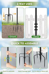FEED GARDEN String Light Poles for Outside,9.8FT Metal Poles for Outdoor String Lights, Stand Poles for Deck | Lumora
