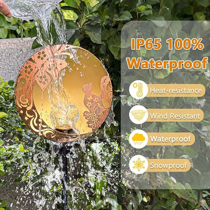 Unique Birthday Gifts for Women Mom Grandma,Solar Butterfly Cat Garden Lights Outdoor Decor,Housewarming Gifts New Home for Patio, Lawn, Yard, Pathway