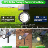 Color Changing Solar Spot Lights Outdoor Waterproof 180° Adjustable Colored RGB Solar Powered Landscape Lights for | Lumora